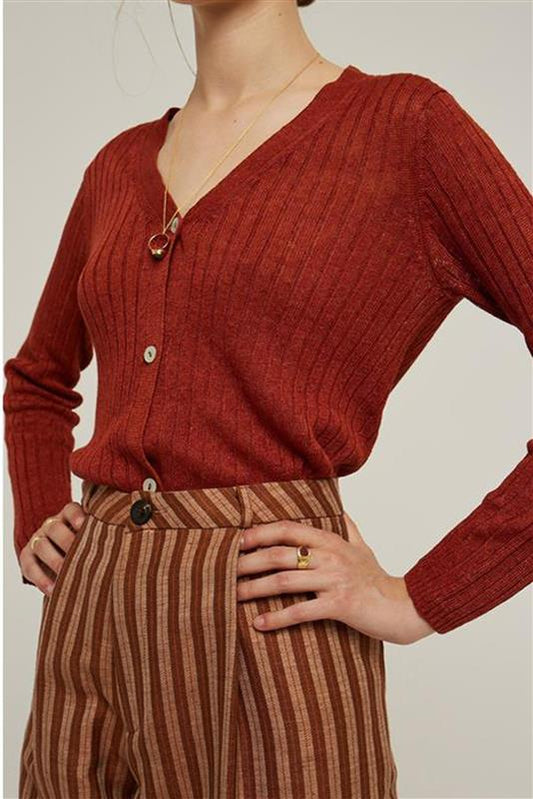 BEIGE FIBRE Cardigan