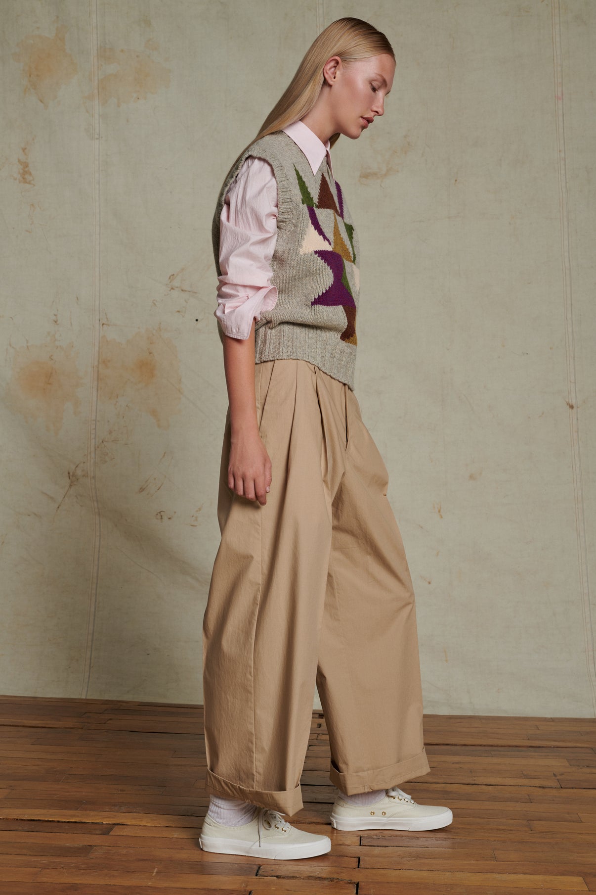 Pull Arty - Beige Multico - Laine - Femme vue 4