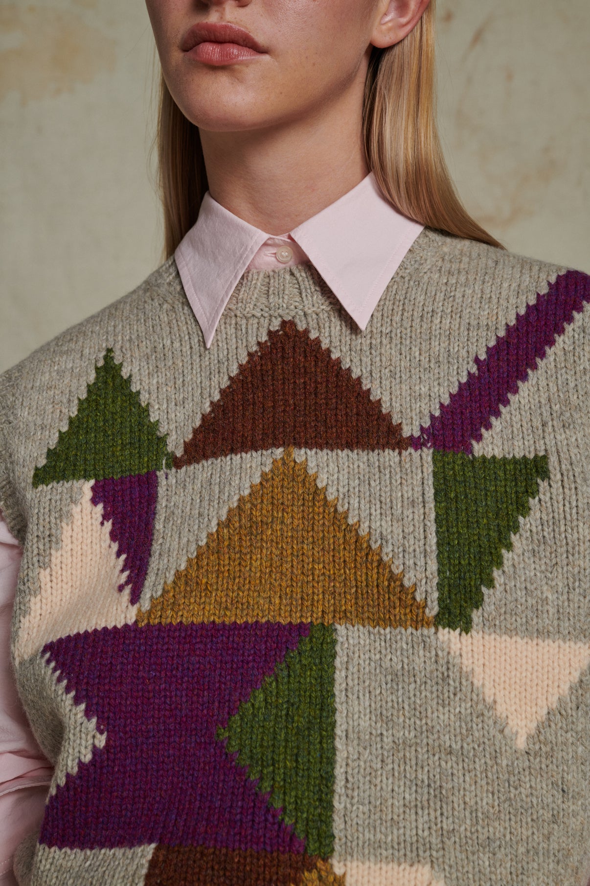 Pull Arty - Beige Multico - Laine - Femme vue 5