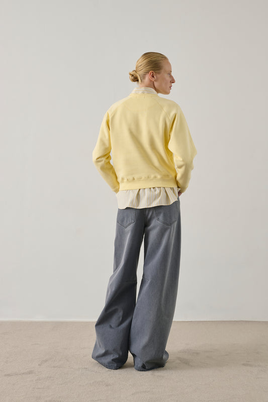 Sweatshirt Artemis - Jaune Pâle - Coton - Femme