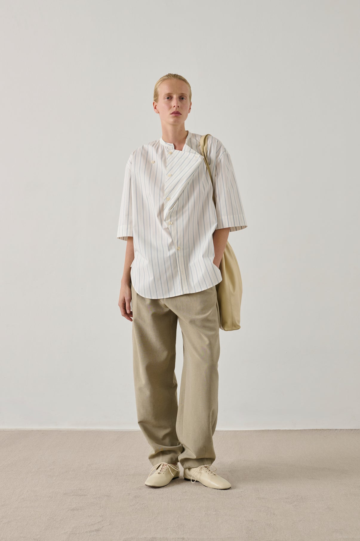 Ballerines Orso - Ivoire - Cuir - Femme vue 3