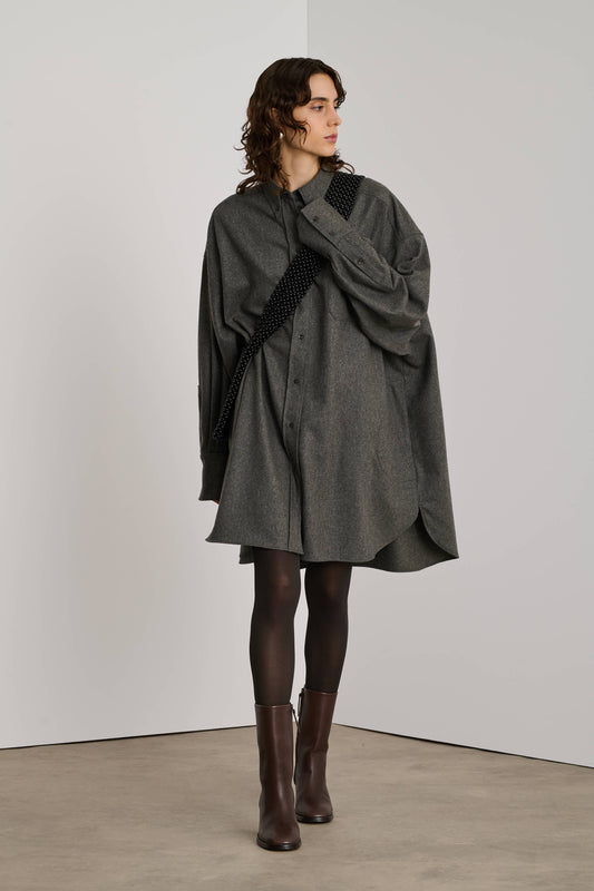 Robe Candide - Gris Clair - Laine - Femme