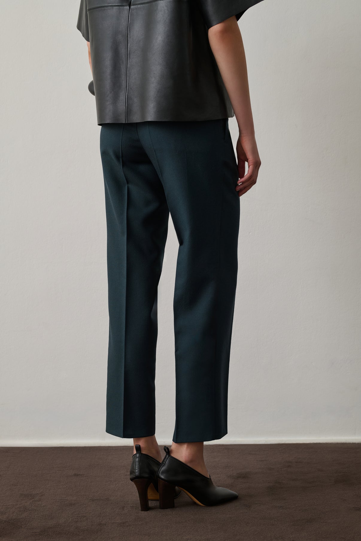 Pantalon Gabriel - Pétrole - Laine - Femme vue 4