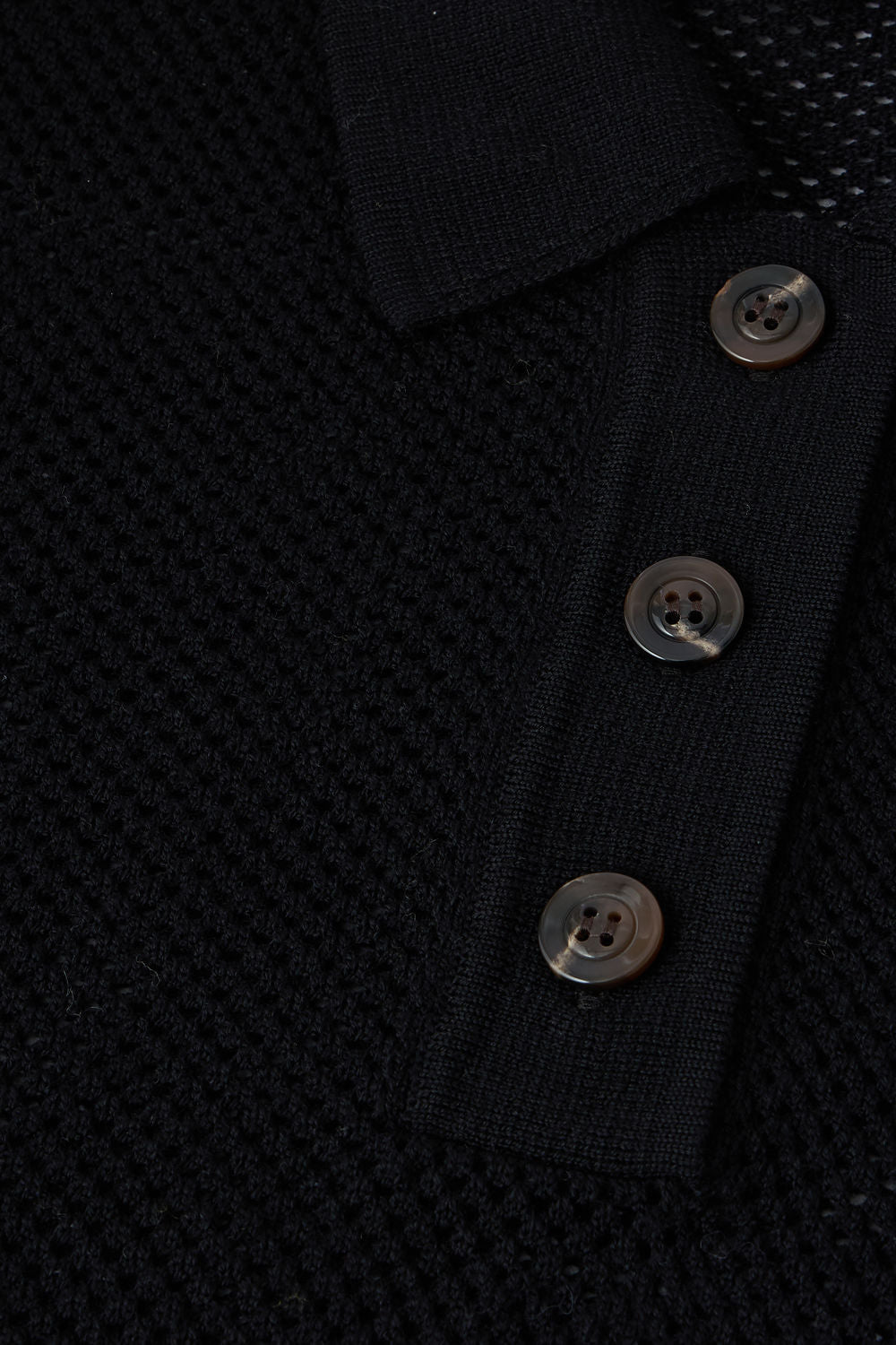 Polo Harvey - Noir - Laine mérinos - Femme